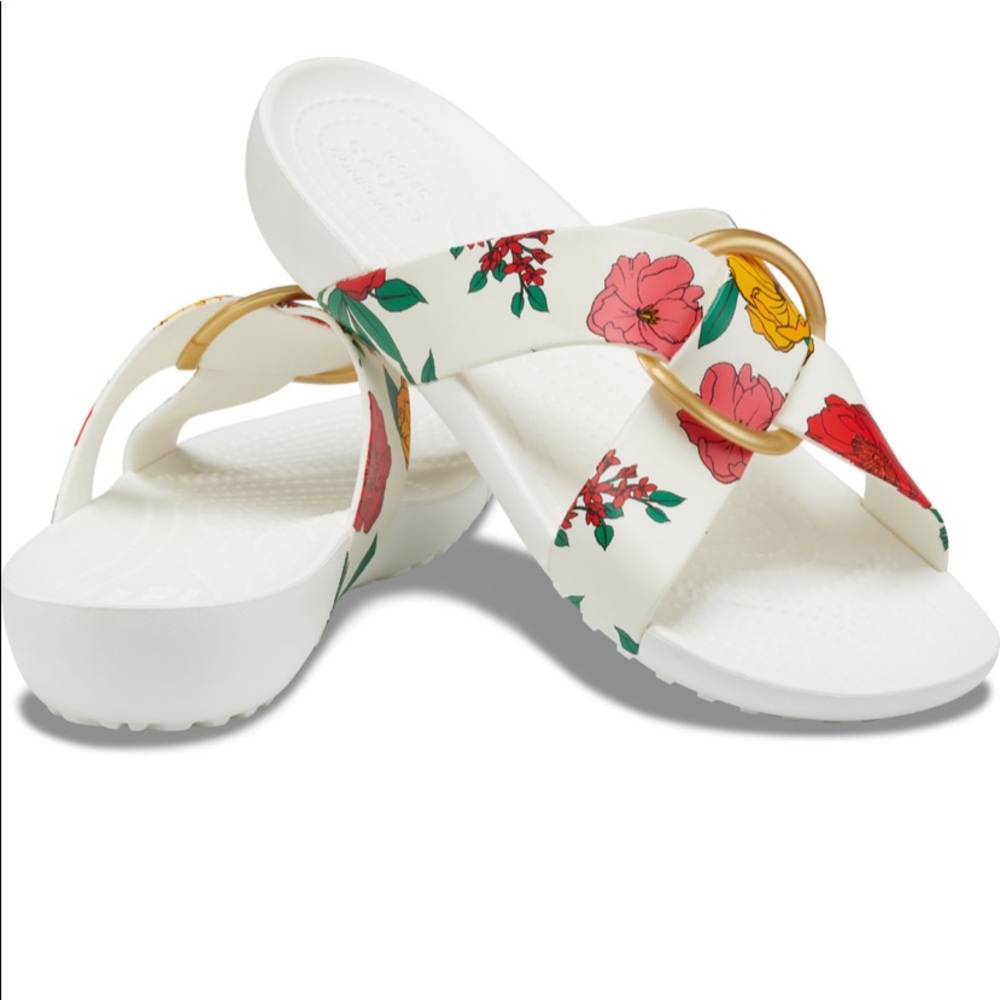 Crocs Serena Printed Cross-Band Slide SIZE 6